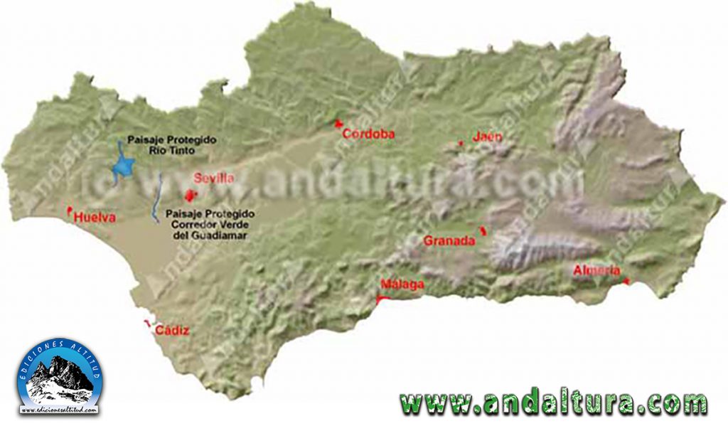 Mapa Paisajes Protegidos de Andalucía