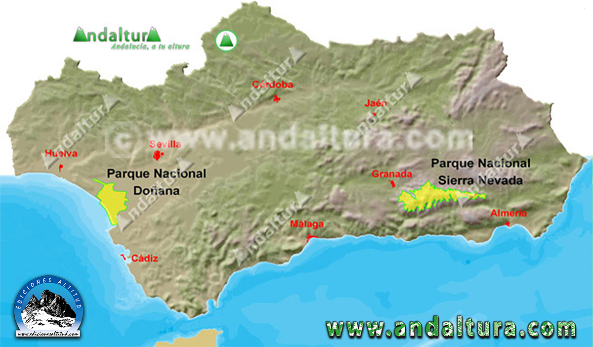 Mapa Parques Nacionales de Andalucía